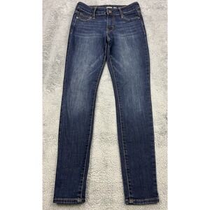 Old Navy Jeans Women 2 Blue Rockstar Super‎ Skinny Denim Mid Rise A+ 26x28
